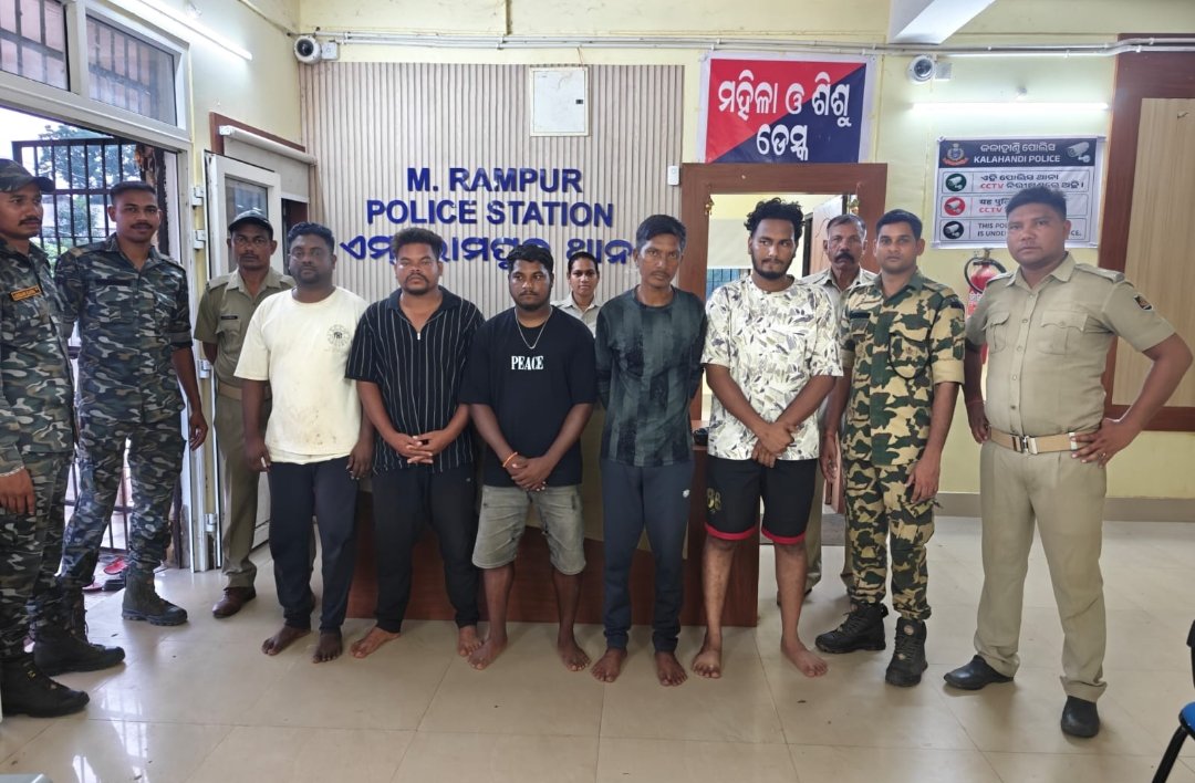 ୫ ଡକାୟତ ଙ୍କୁ ଗିରଫ କଲା ମ.ରାମପୁର ପୋଲିସ